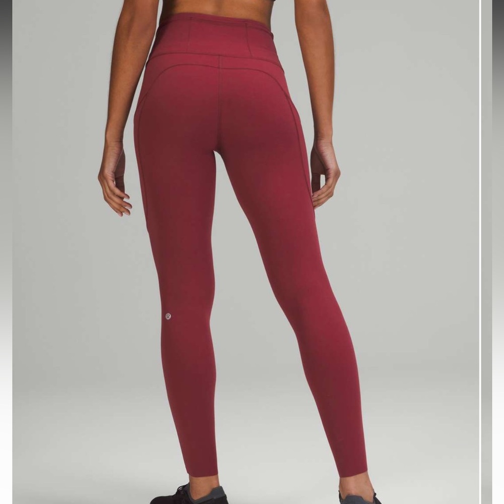 Lululemon Mulled Wine Fast and Free High Rise Leggings